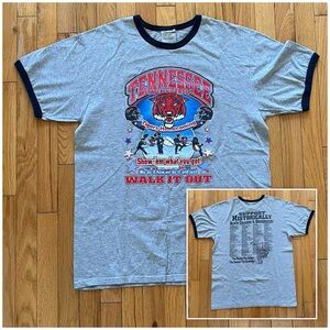 VTG Nike Tennessee State University Homecoming Ringer T-Shirt HBCU Football Y2K